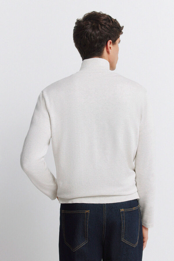 Springfield Camisola b&aacute;sica com fecho de fecho-&eacute;clair cru