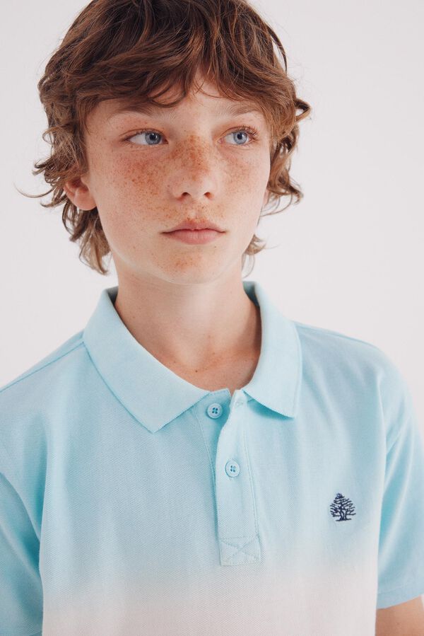 Springfield Kids Polo dip dye menino azul