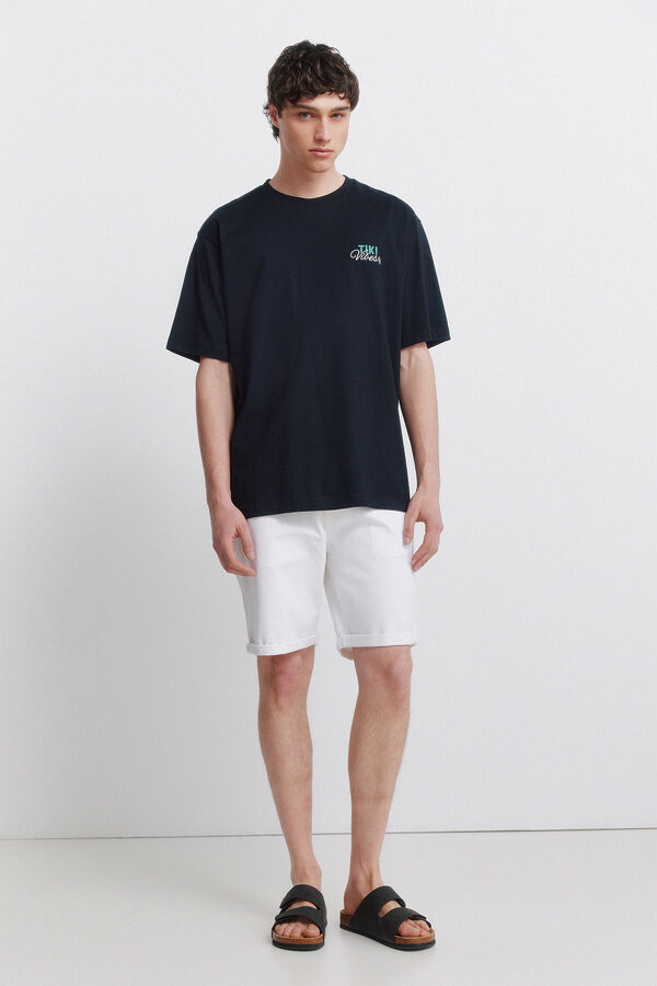Springfield T-shirt tiki vibes azul
