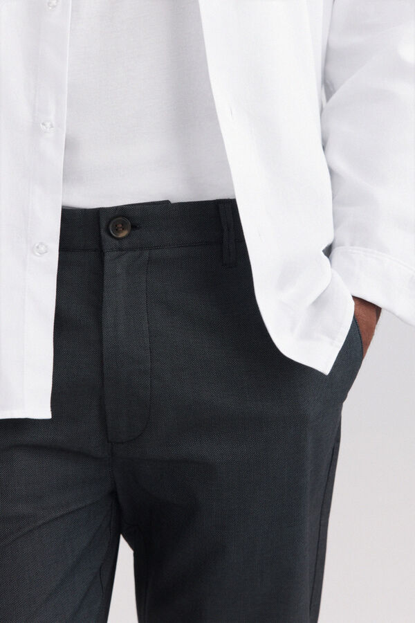 Springfield Cal&ccedil;as chino estrutura bicolor comfort fit cinzento
