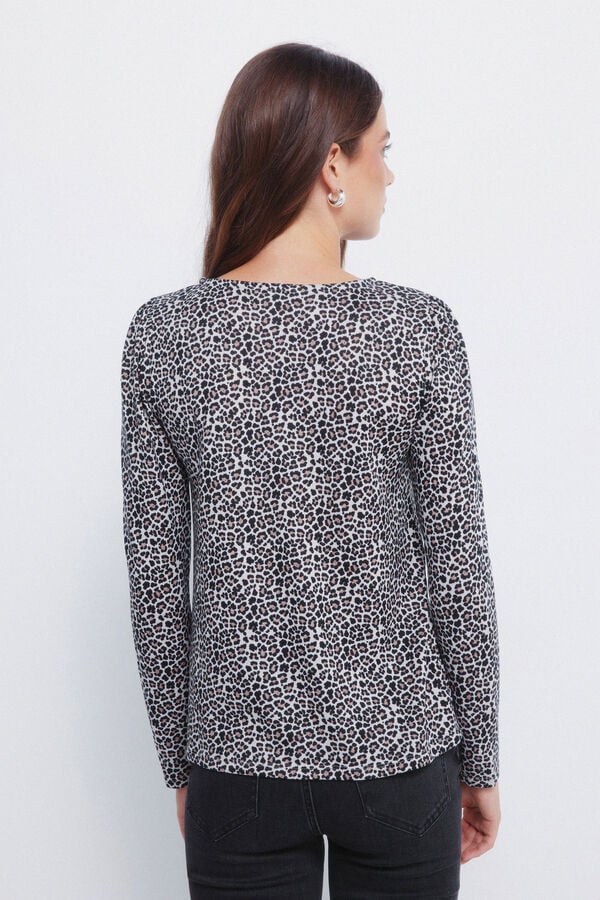 Springfield T-shirt with slit nude