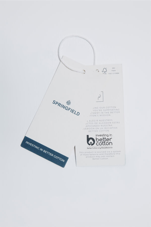 Springfield Camisa bordada em renda cru