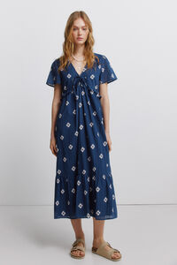 Springfield Vestido midi com folho duplo