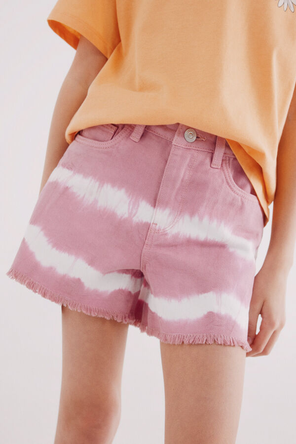 Springfield Kids Shorts tie-dye rosa para meninas rosa