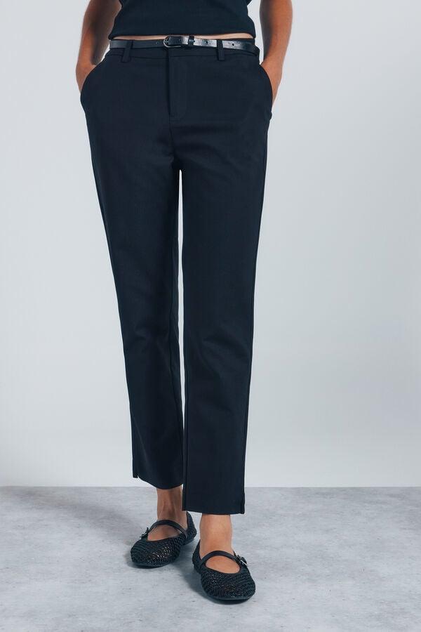 Springfield Calças chino retas preto
