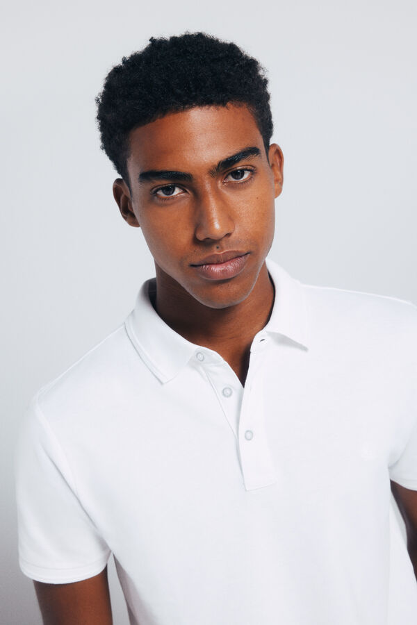 Springfield Polo piqué slim fit branco