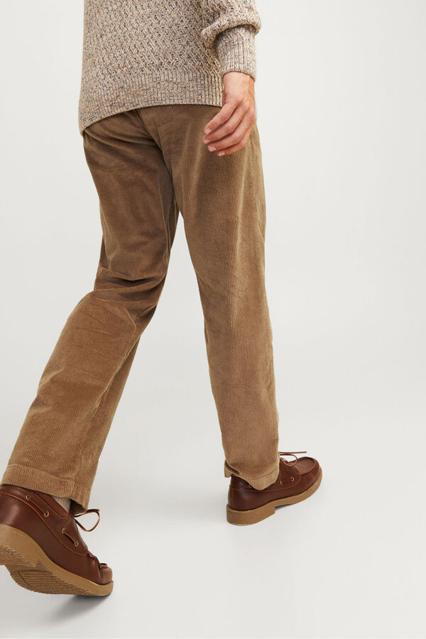 Jack & Jones Calça jogger de veludo cotelê cru