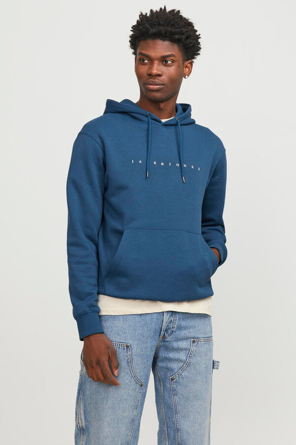 Jack & Jones Sudadera capucha estándar azul
