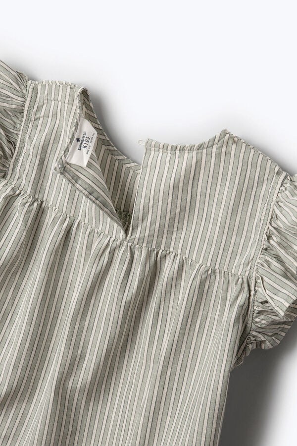 Springfield Kids Vestido riscas menina verde