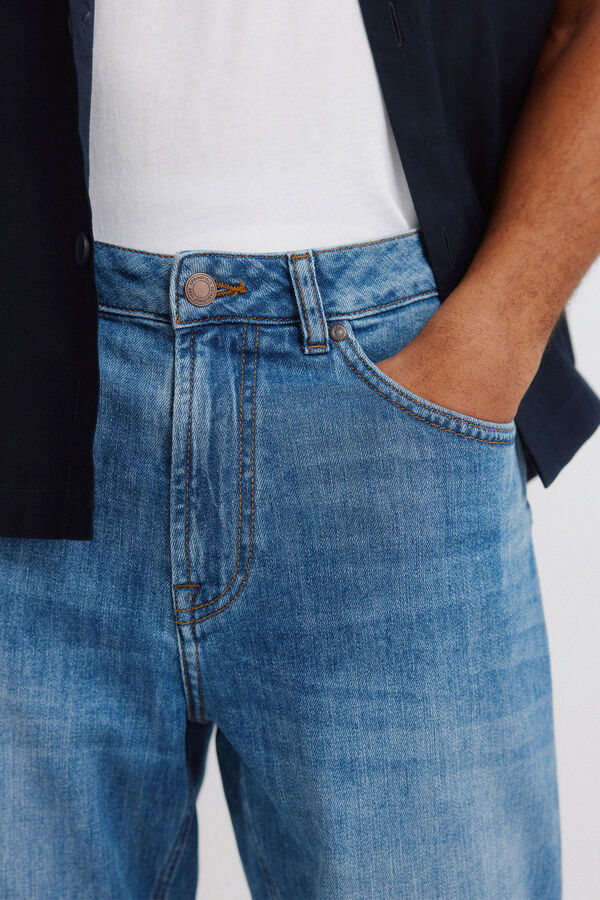 Springfield Jeans ultraligero lavado medio slim fit azul