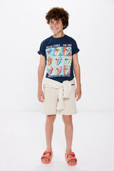 Springfield Camiseta Rolling Stones niño estampado azul