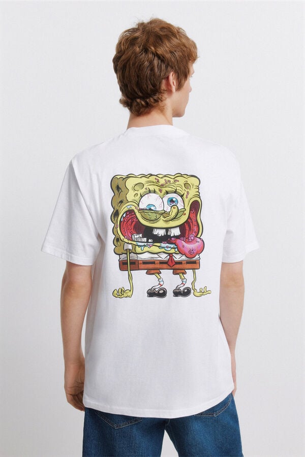 Springfield T-shirt Bob Esponja branco