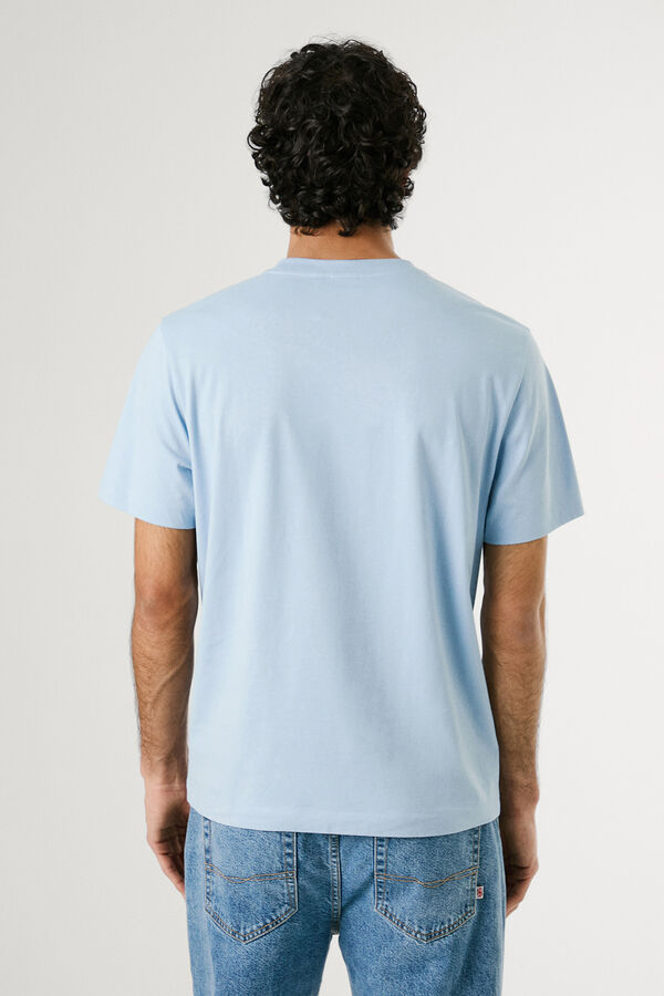 Pepe Jeans  Camiseta de manga curta com logo e estampado frontal. azul