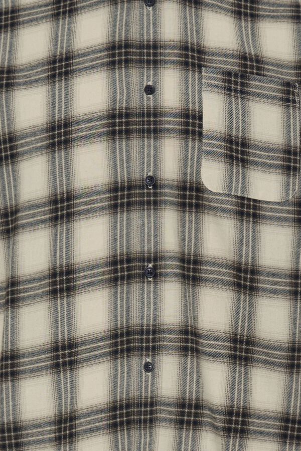 Blend PLUS Camisa de quadrados com bolsos cinzento