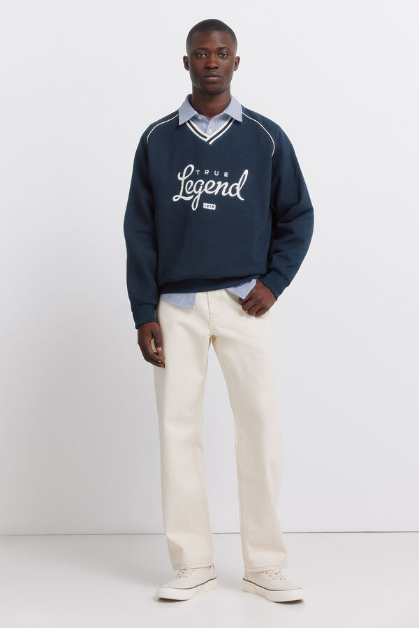 Springfield Sweatshirt gola em bico Legend azul