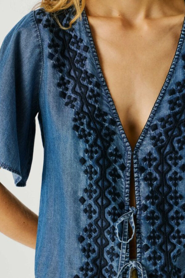 Pepe Jeans Blusa manga corta azul