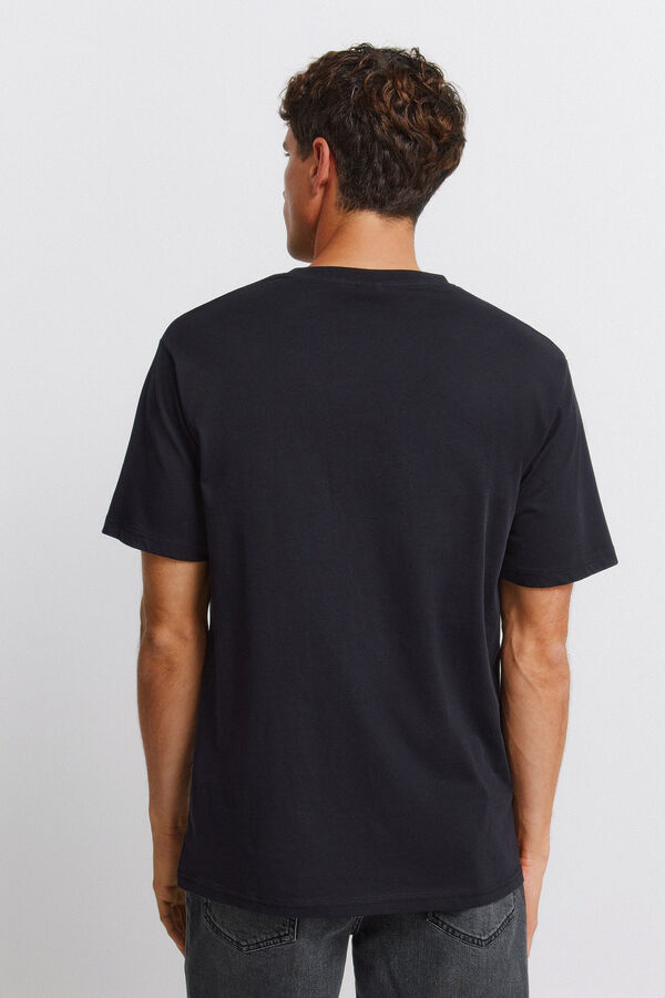 Springfield T-shirt b&aacute;sica com logo Springfield preto