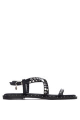 XTI Strappy studded sandal black