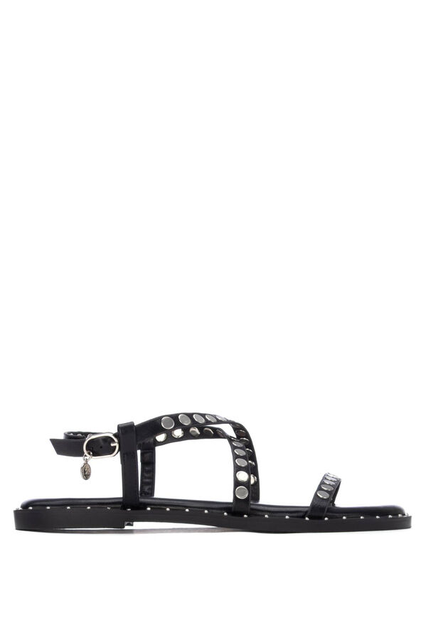 XTI Strappy studded sandal black