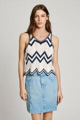 Pepe Jeans Top sem mangas Ollie branco