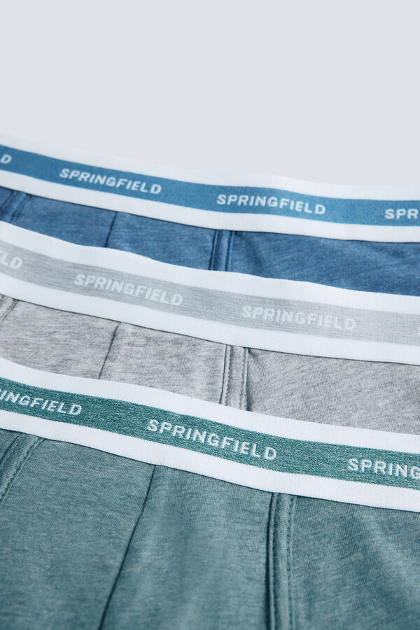 Springfield Pack 3 boxers b&aacute;sicos azul
