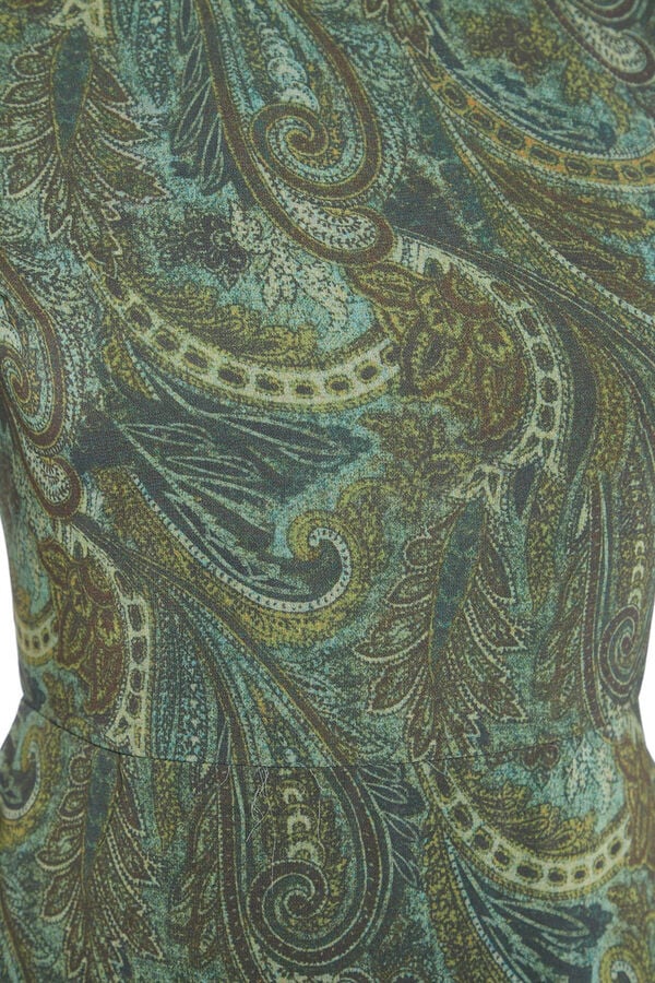 Trendyol Vestido com folhos verde