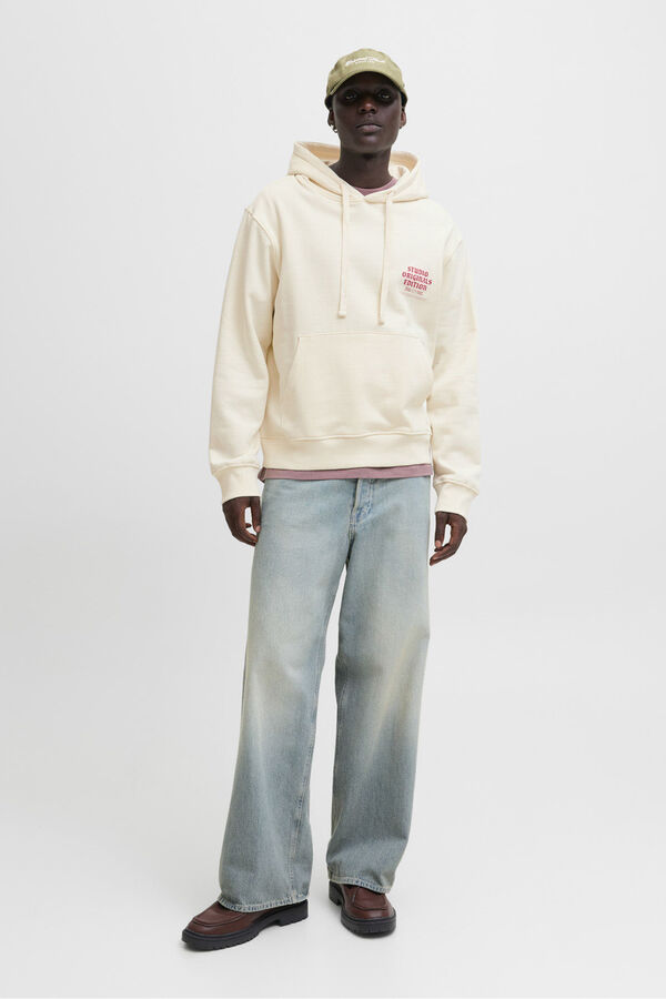 Jack & Jones Sweatshirt capuz do estúdio branco