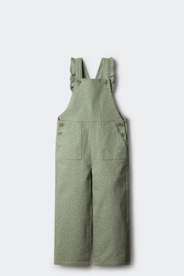 Springfield Kids Jardineira longa de bolinhas para meninas verde
