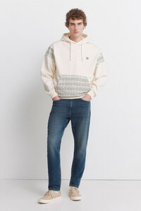 Springfield Jeans slim fit em denim de malha sobretingido