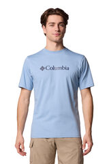 Columbia Camiseta masculina de manga curta de algod&atilde;o org&acirc;nico Basic Logo&trade; da para homem azul