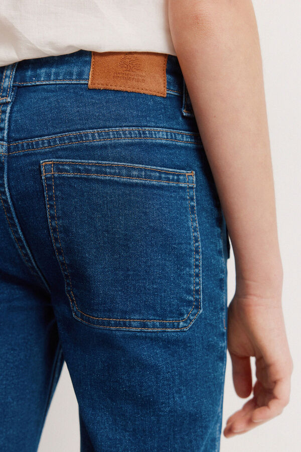 Springfield Kids Jeans bootcut para menina azul