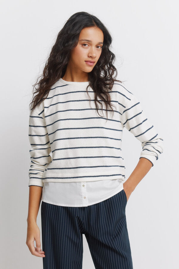 Springfield T-shirt Chenilla bimateria bege