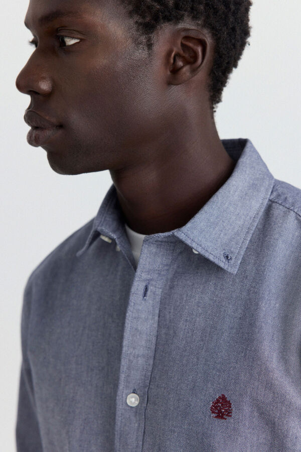 Springfield Camisa oxford azul