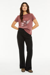 System Action Camiseta posicional moto burdeos