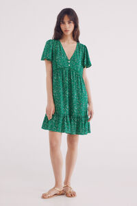 Springfield Vestido curto de renda estampado