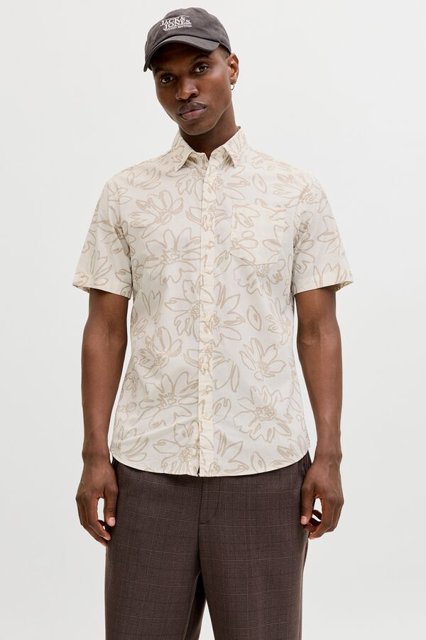 Jack & Jones Camisa regular fit estampada branco
