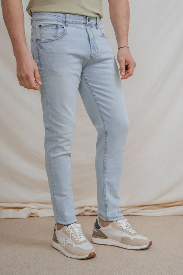 Celopman Denim slim b&aacute;sico branco