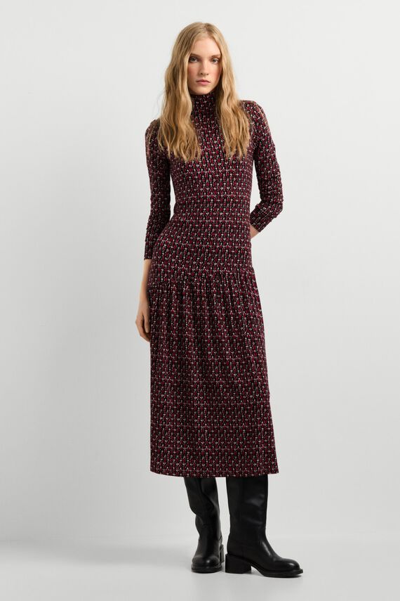 Vestido largo fluido floral