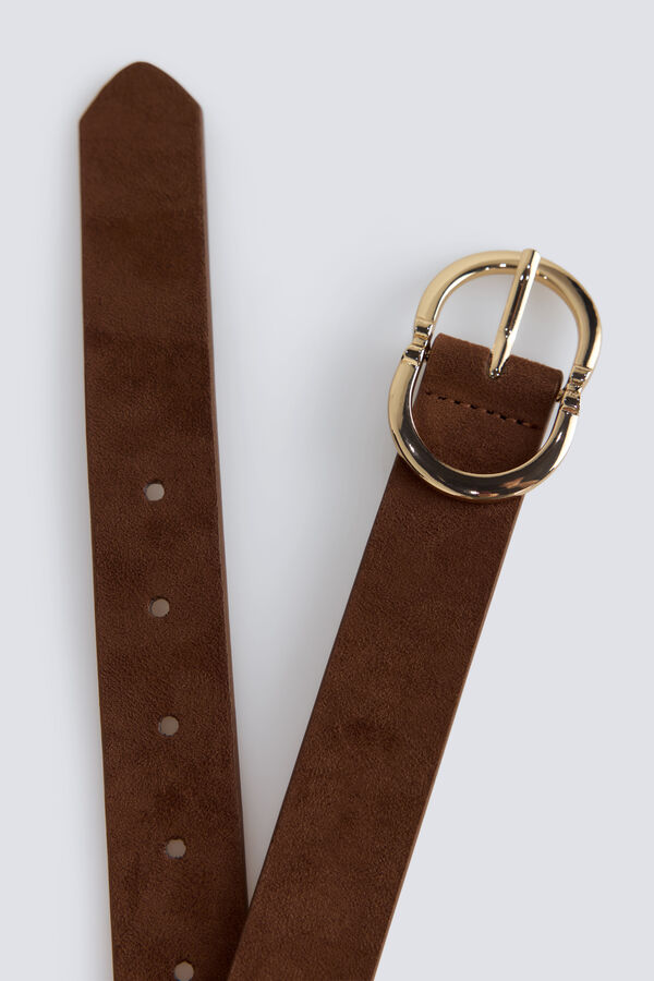 Springfield Cinto b&aacute;sico fivela oval cru