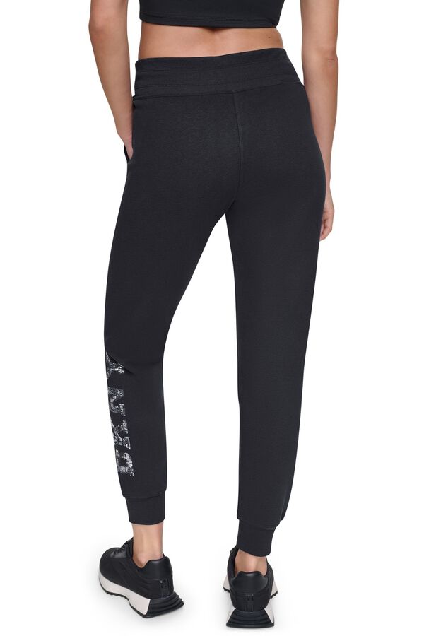 DKNY Cal&ccedil;a jogger com bolsos e logo preto