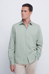 Springfield Camisa estruturada bicolor verde