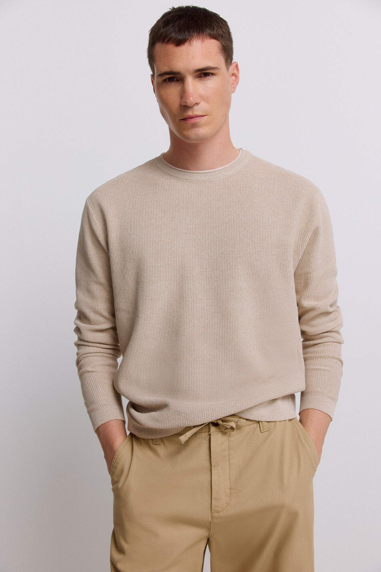 Springfield Camisola com estrutura de efeito duplo