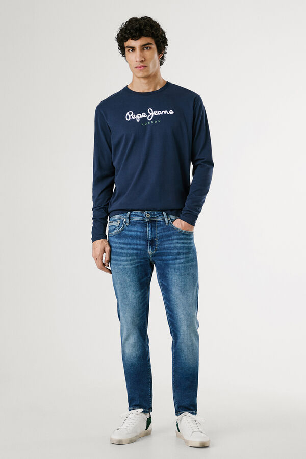 Pepe Jeans T-shirt manga comprida azul