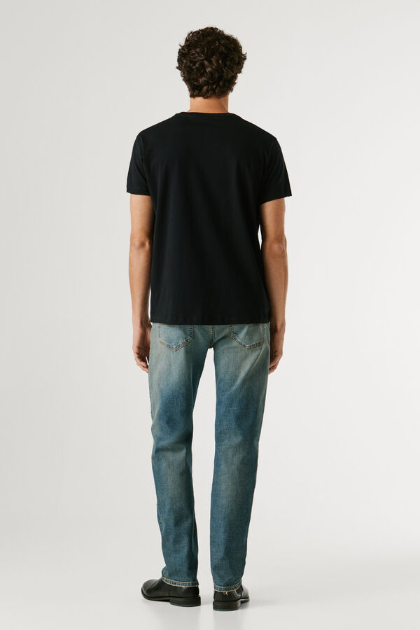 Pepe Jeans T-shirt de manga curta com logo preto