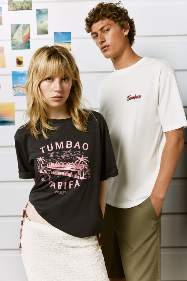 Springfield T-shirt chiringuito "el tumbao" cinzento