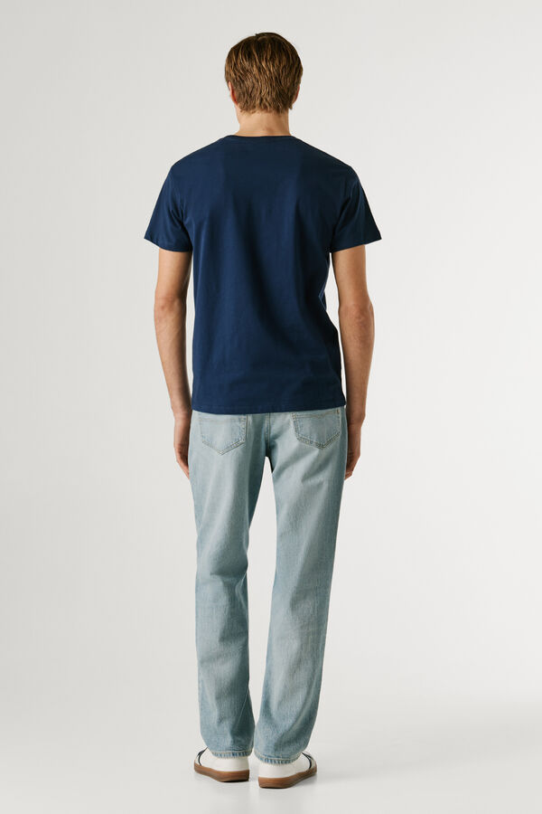Pepe Jeans T-shirt de manga curta com logo azul