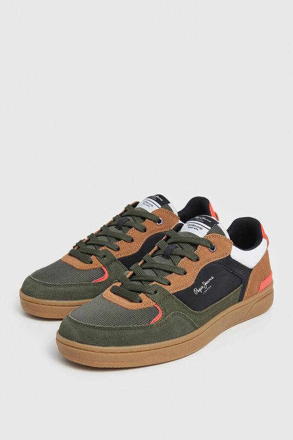 Pepe Jeans Zapatilla retro Kore Skate kaki