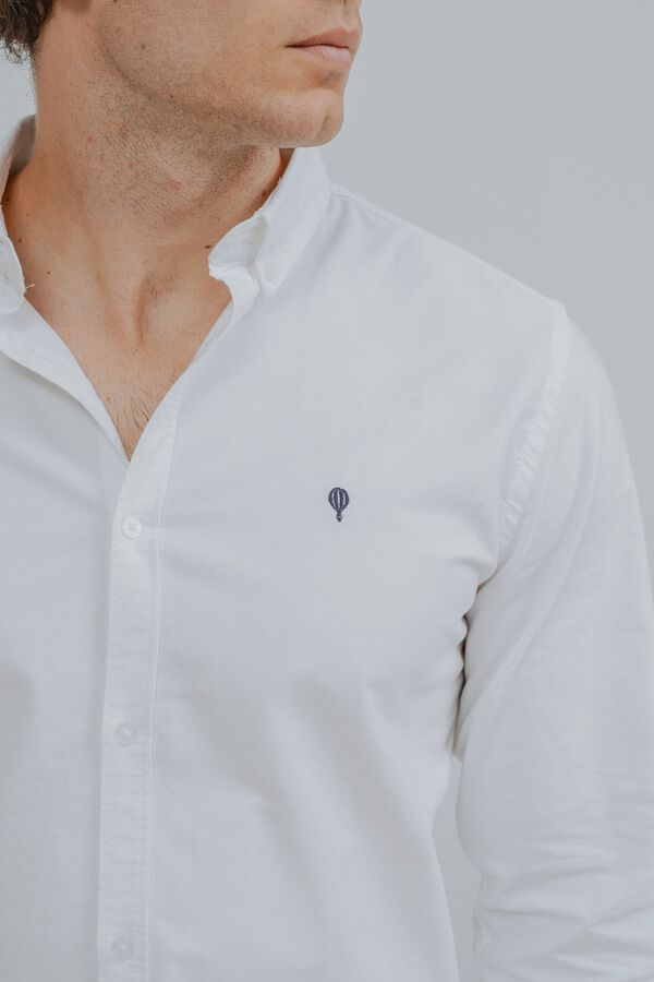 Celopman Camisa oxford branco