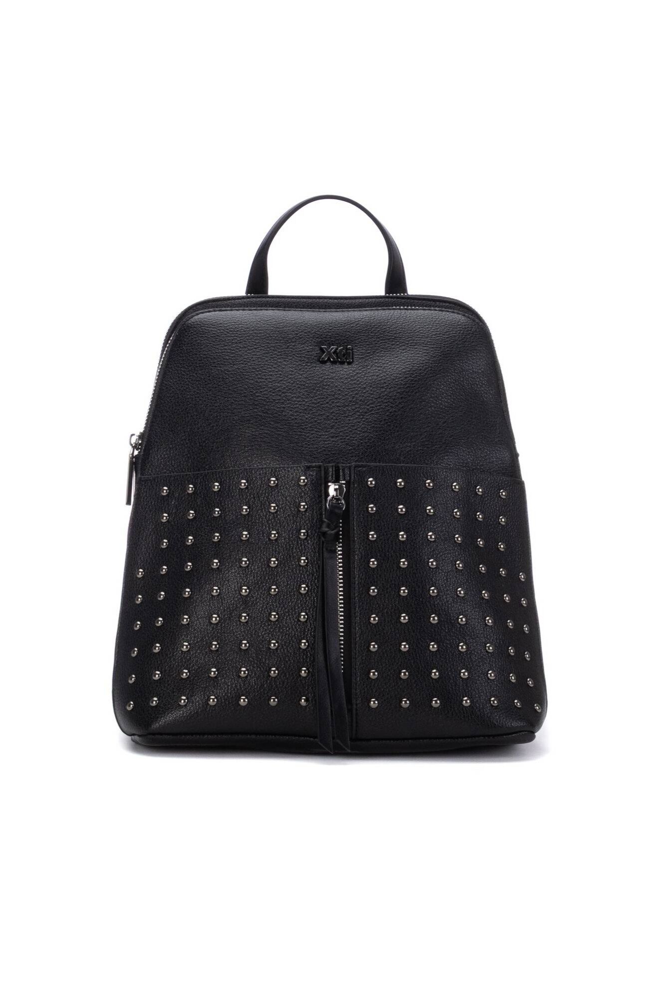 XTI Mochila com tachas e fecho-&eacute;clair