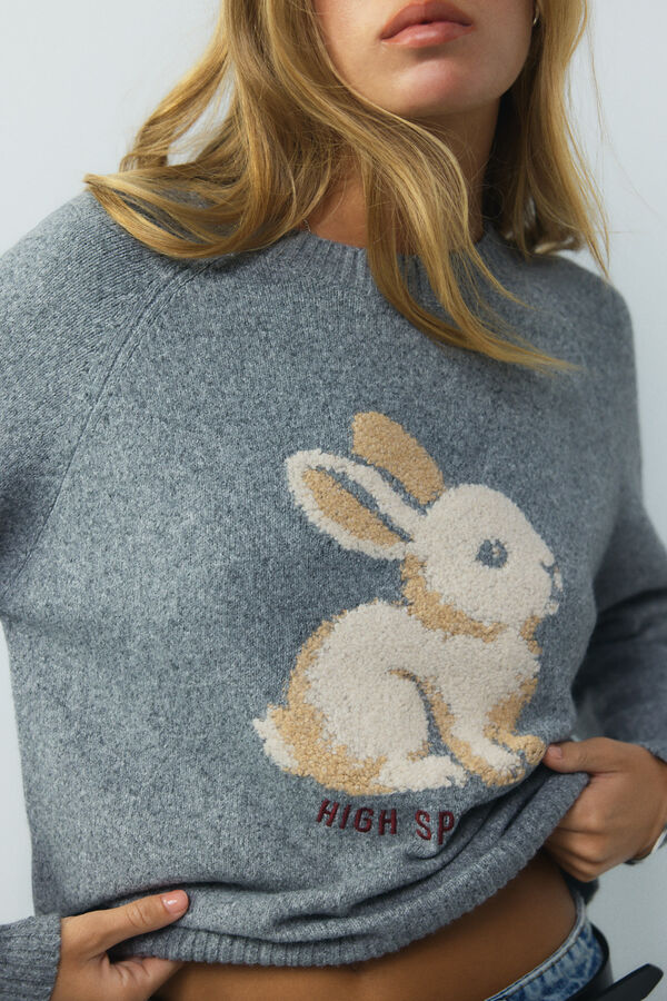 High Spirits Floppy Sweater cinzento